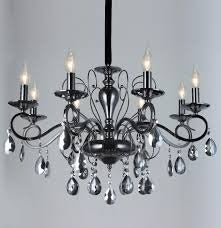 HDC Pearl Noir Crystal Elegance – 8-Head Smoke Grey Luxury Chandelier