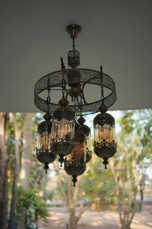 HDC Imperial Royale 5-Pendant Round Hanging Chandelier For Living Room