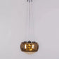 HDC 400mm Crystal Amber Glass Metal Led Chandelier Hanging Lamp - Warm White