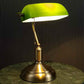 Hdc Retro Home Classic Green Bankers Table Lamp with Glass Shade and Brass Base