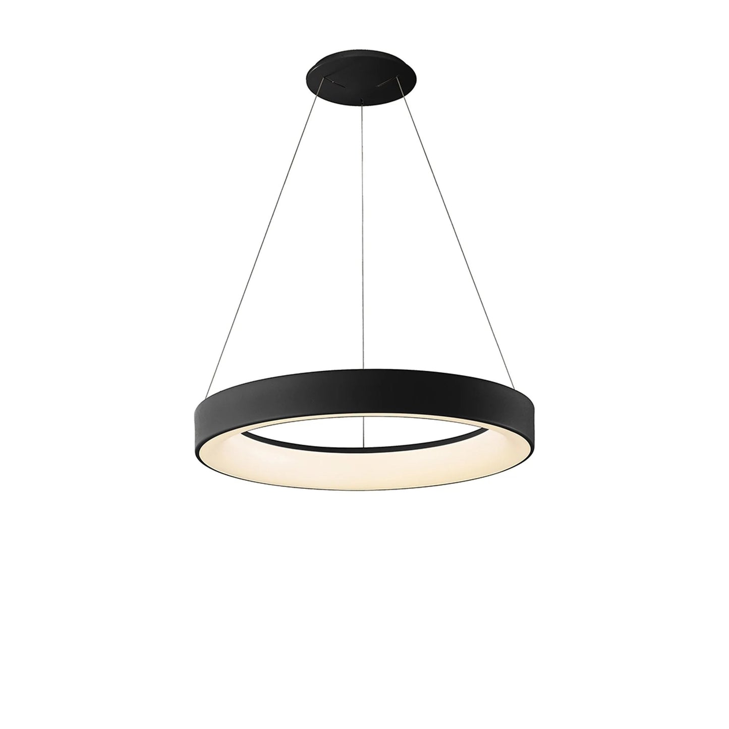 HDC HaloBeam Black Modern Circular LED Pendant Light For Living Room