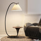 HDC Luxe Arc Shade Floor Lamp With Integrated Side Table For Living Room