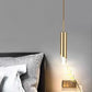 HDC Golden Slim Cylinder LED Pendant Light For Living Room