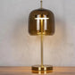 Hdc Nordic Amber Glass LED Table Lamps for beside bedroom