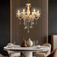 HDC 6 Lights Luminous Pearl Glass Italian Chandelier For Living Room