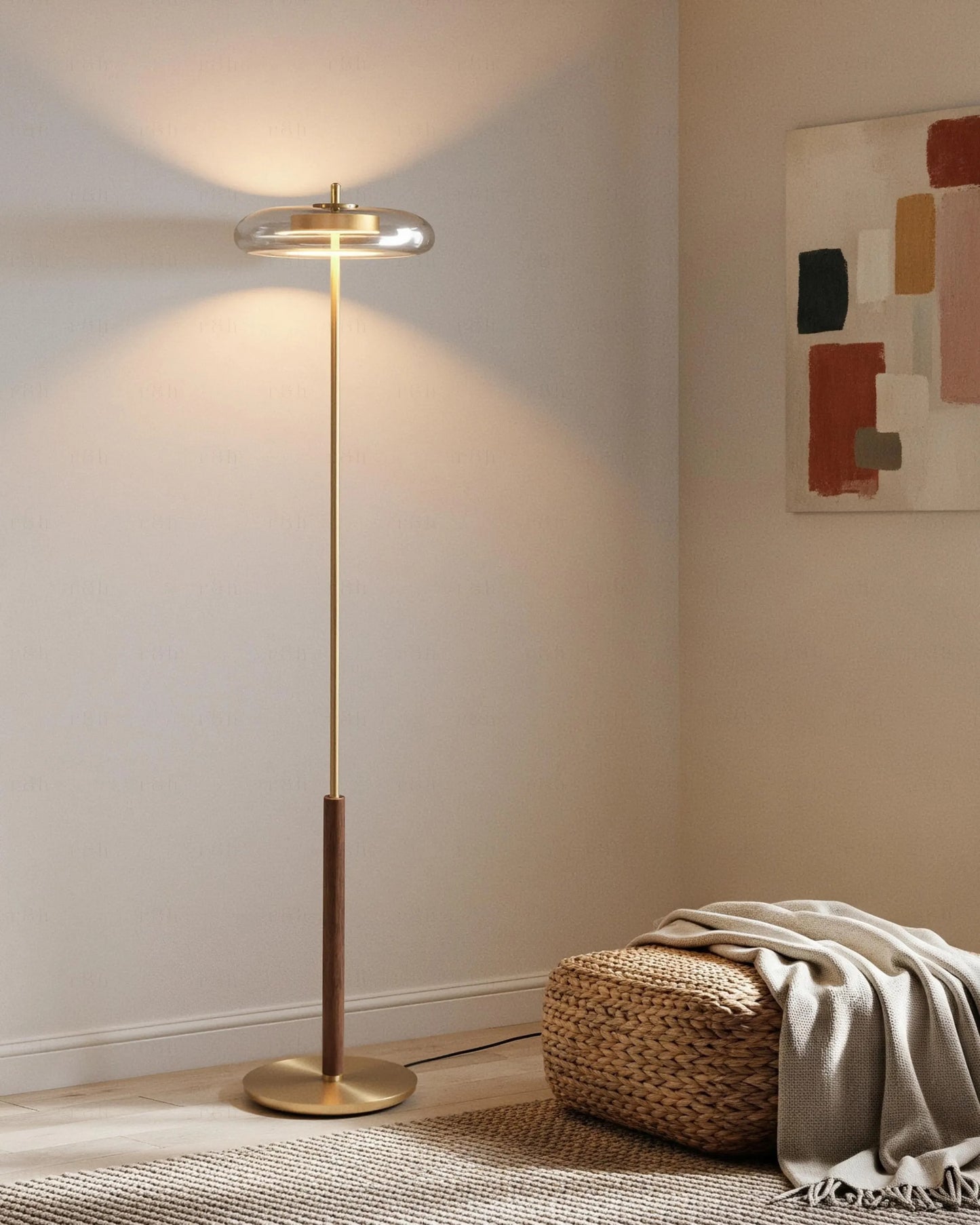 HDC Gold Halo Floor Lamp for Living Room