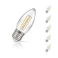 HDC 4W (E27) Warm Glow C35 LED Filament Candle Bulb – Pack of 2