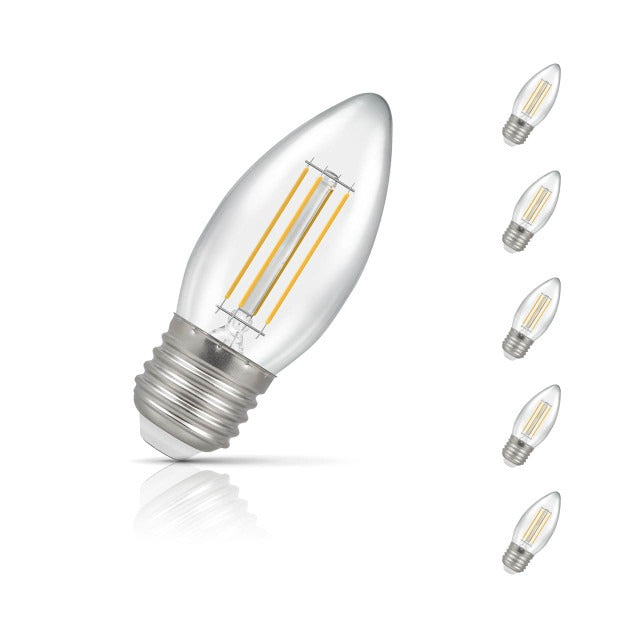 HDC 4W (E27) Warm Glow C35 LED Filament Candle Bulb – Pack of 2