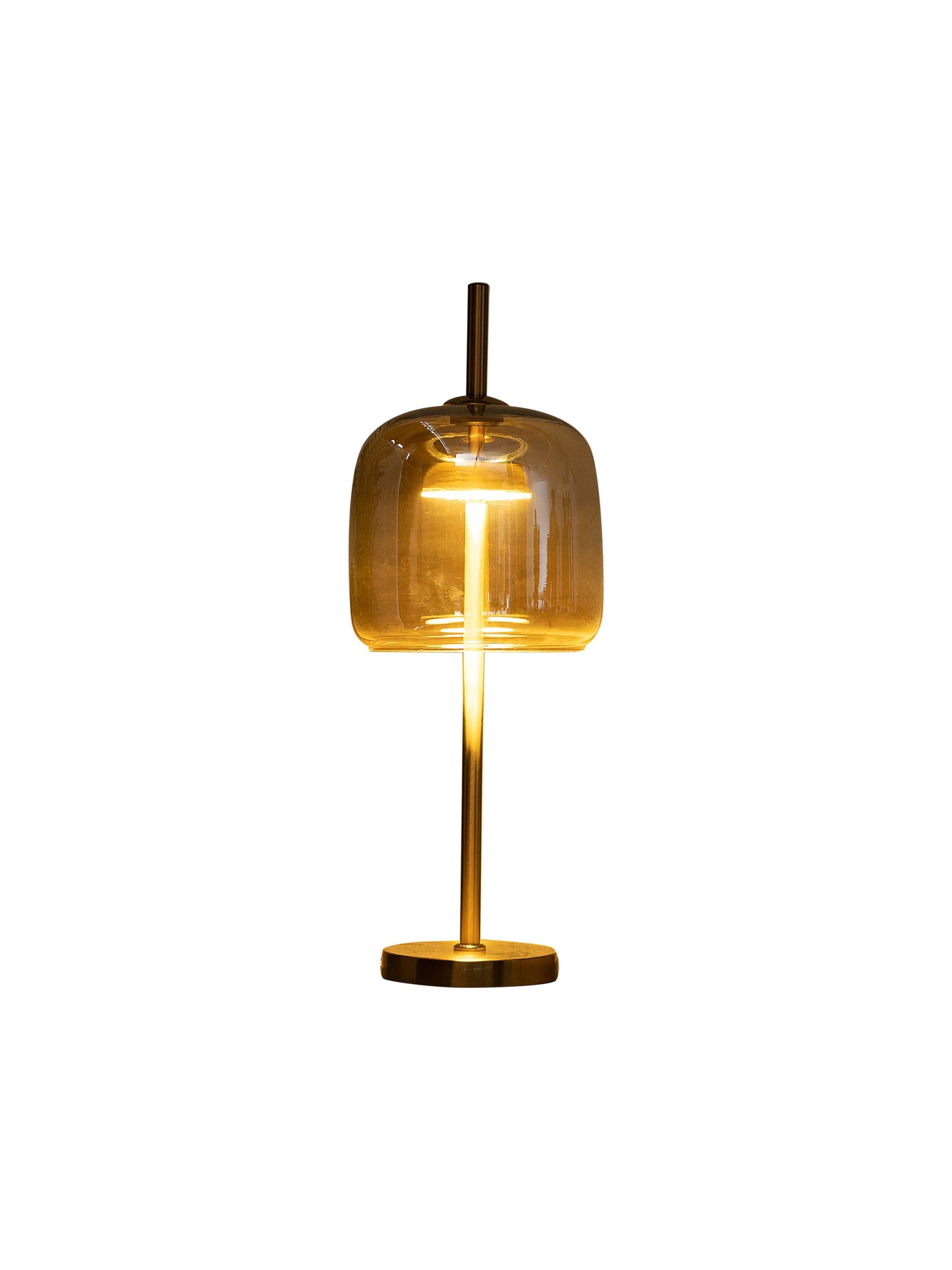 Hdc Nordic Amber Glass LED Table Lamps for beside bedroom