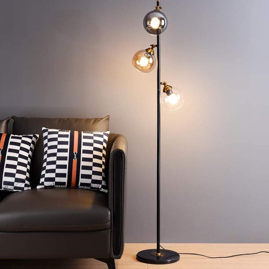 HDC Modern style industrial glass shade floor lamp for living room bedroom room corner