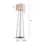HDC Metal Frame With Beige Fabric Top Floor Standing Lamp Living Room Light For Home Lighting Standing Lamp - Gold