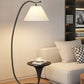 HDC Luxe Arc Shade Floor Lamp With Integrated Side Table For Living Room