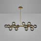 HDC Modern Luxe Smoke-Glass 16-Globe Linear Designer Chandelier