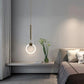 HDC 1 Light Nordic creative LED Pendant lamp Bedroom Bedside Art Hanging light Luxury lamp (Big)