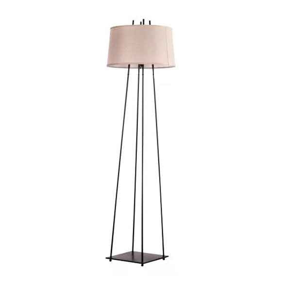 HDC Metal Frame With Beige Fabric Top Floor Standing Lamp Living Room Light For Home Lighting Standing Lamp - Gold