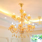 HDC 12-Light Glass Royal Grandeur Crystal Chandelier For Living Room
