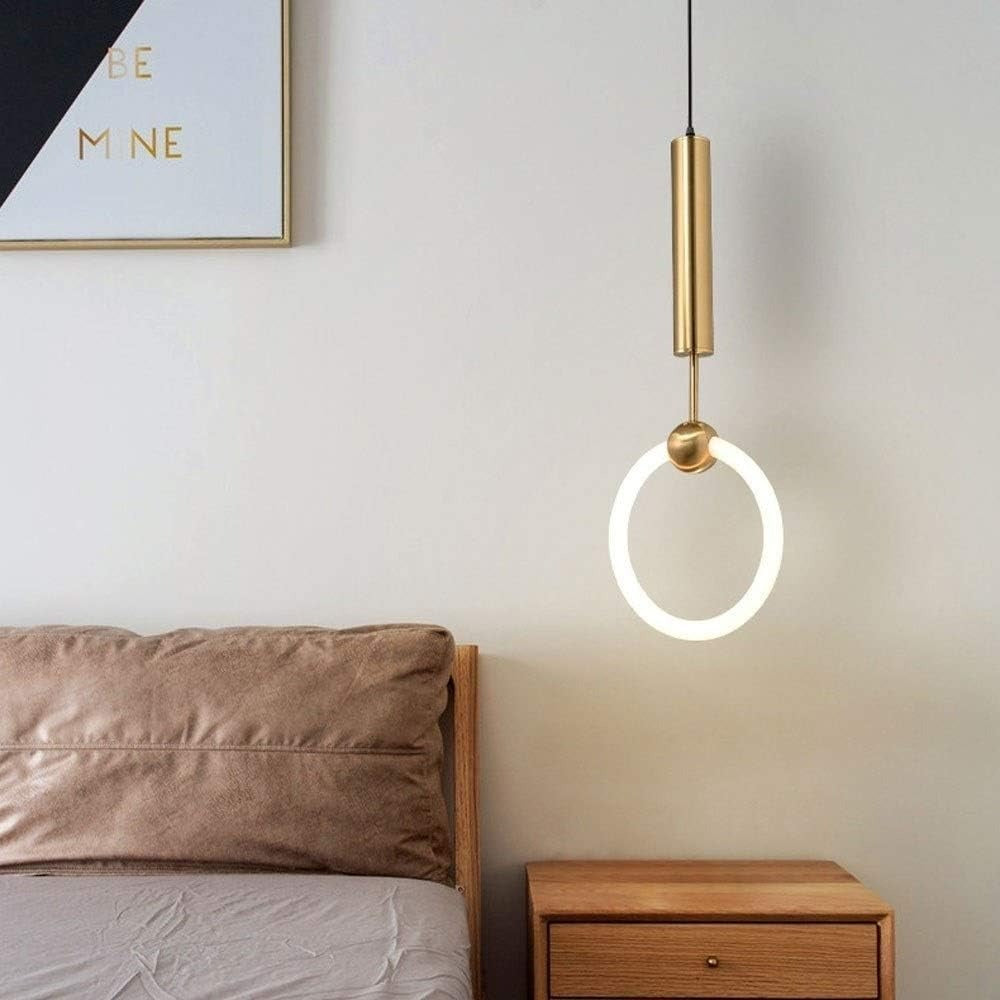 HDC 1 Light Nordic creative LED Pendant lamp Bedroom Bedside Art Hanging light Luxury lamp (Big)