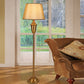 HDC Metal Frame With Beige Fabric Top Floor Standing Lamp Living Room Light For Home Lighting Standing Lamp