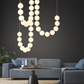 HDC White Pearl Necklace LED Chandlier For Living Room