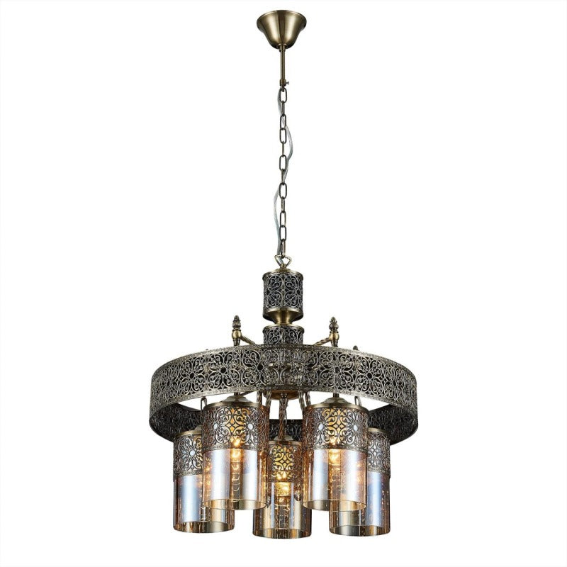 HDC 5-Head Crystal Shade Chandelier For Living Room
