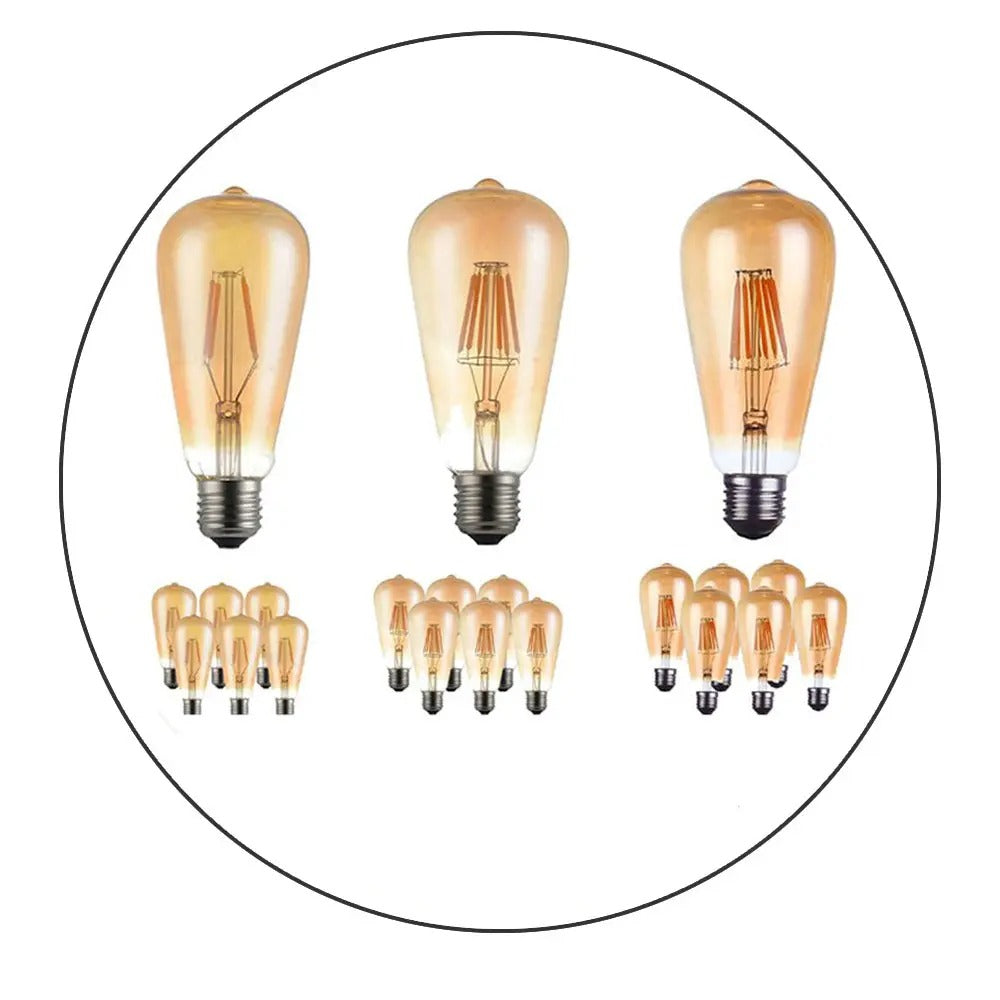 HDC 4W (E27) Amber Glow ST64 Vintage LED Filament Bulb – Pack of 2