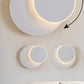 HDC White Sconce Wall Lights 360 Degrees Round Led Wall Lamp For Bedroom Living Room