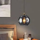 Hdc Modern Smoky Glass Pendant Light Adjustable Hanging Ceiling Lamp with for Dining Room, Bedroom & Living Spaces