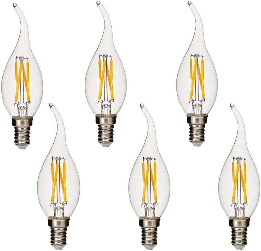 HDC 4W (E14) Warm Glow C35 Tail LED Filament Candle Bulb – Pack of 2