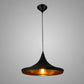 HDC AuraCurve Black Pendant Light with Golden Inner Glow For Living Room