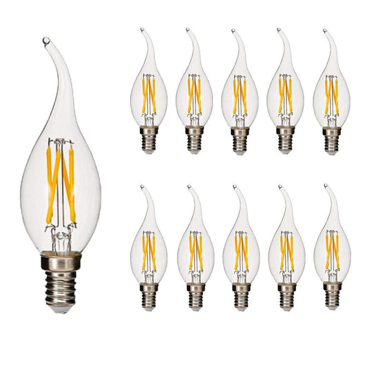 HDC 4W (E14) Warm Glow C35 Tail LED Filament Candle Bulb – Pack of 2