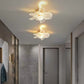 HDC 180mm Golden Flower LED Chandelier Ceiling Light For Living Room