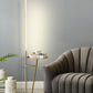 HDC  Modern LED Floor Lamp with Marble Base & Gold Iron Frame