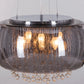 HDC 400mm Crystal Amber Glass Metal Led Chandelier Hanging Lamp - Warm White