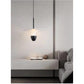 HDC Nordic minimalist flying saucer black white grey crystal pendant lamp