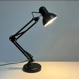 HDC Adjustable Black Iron Study & Work Desk Table Lamp