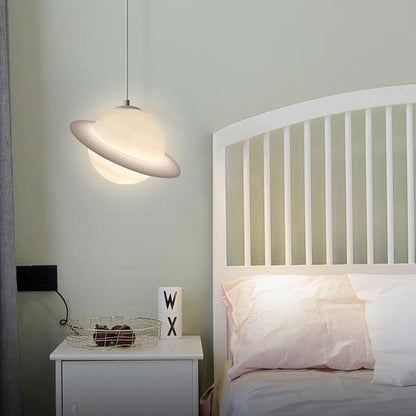 HDC Modern Planet Saturn Glow Orbital Pendant Light For Beside Bed