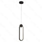 HDC Led 1 Light Modern Pendant Lighting Bedside Minimalist Aluminium - Black (Oval)