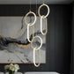 HDC Rose Gold Modern Loop Pendant Light For Living Room