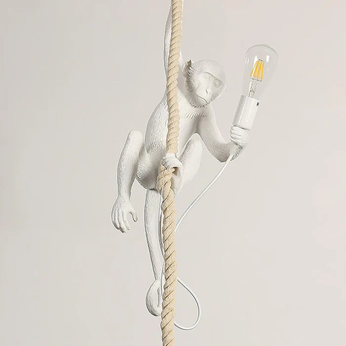 HDC Artistic Decorative Monkey Rope Pendant Light For Living Room