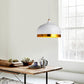 HDC CasaDome White Pendant Light with Gold Accent Ring For Living Room