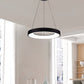 HDC HaloBeam Black Modern Circular LED Pendant Light For Living Room
