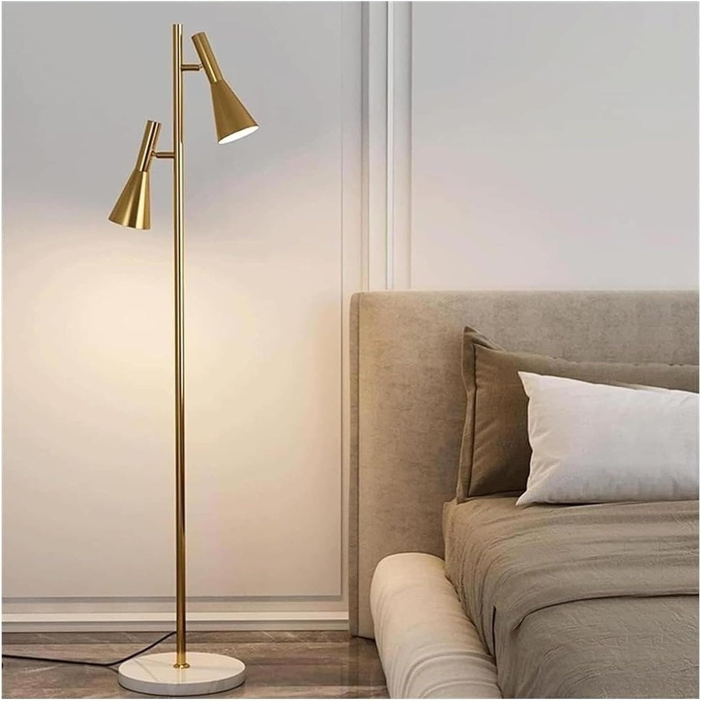 HDC Modern minimalist living room bedroom brass finish tree floor lamp