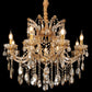 HDC 7 Lights Amber Crystal Italian Chandelier For Luxury Halls