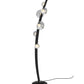 HDC Black Leather With Tinted Glass Floor Lamp For Living Room