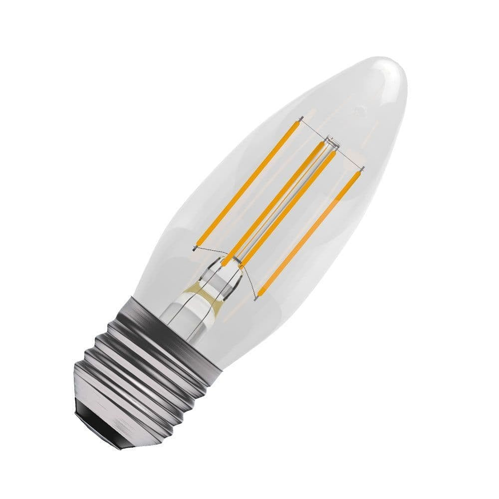 HDC 4W (E27) Warm Glow C35 LED Filament Candle Bulb – Pack of 2