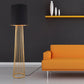 HDC Black & Gold Cage Floor Lamp For Living Room