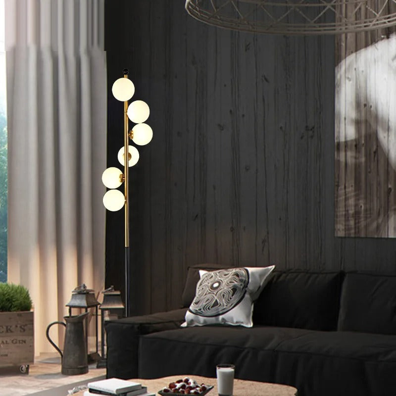 HDC Modern LED Living Room Decor Standing Lamps Nordic Bedroom Bedside Lights Fixtures Simple Glass Ball Floor Lamps
