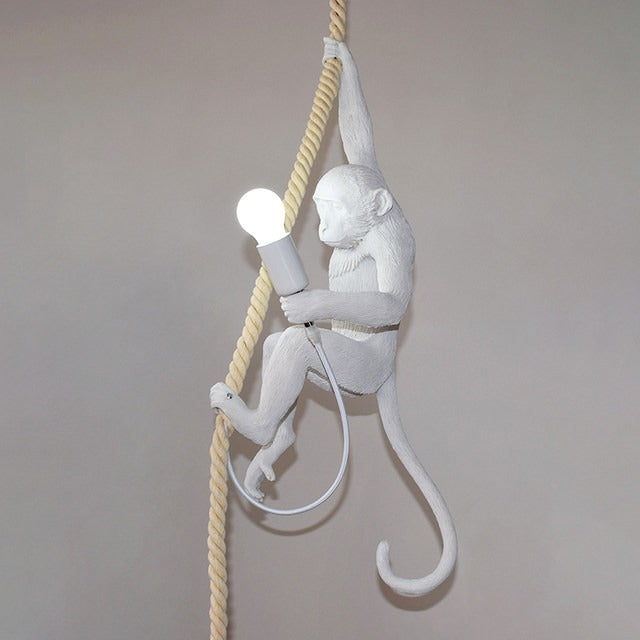 HDC Artistic Decorative Monkey Rope Pendant Light For Living Room