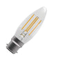 HDC 4W (B22) Warm Glow C35 LED Filament Candle Bulb – Pack of 2