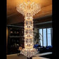 HDC 64 Lights Regal Cascade Crystal Tower Double Height Italian Chandelier